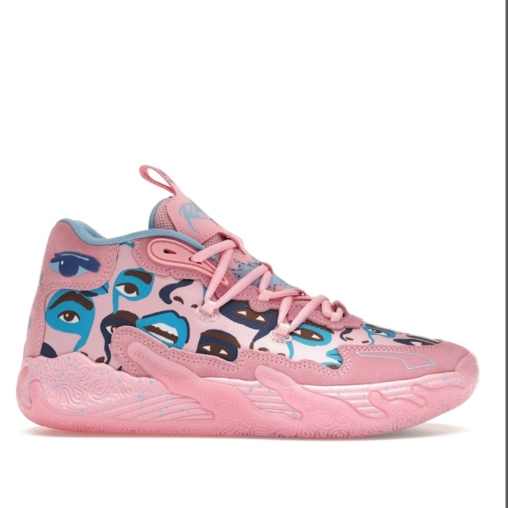 Puma Lamelo Ball MB.03 Pink and Blue Athletic Shoes